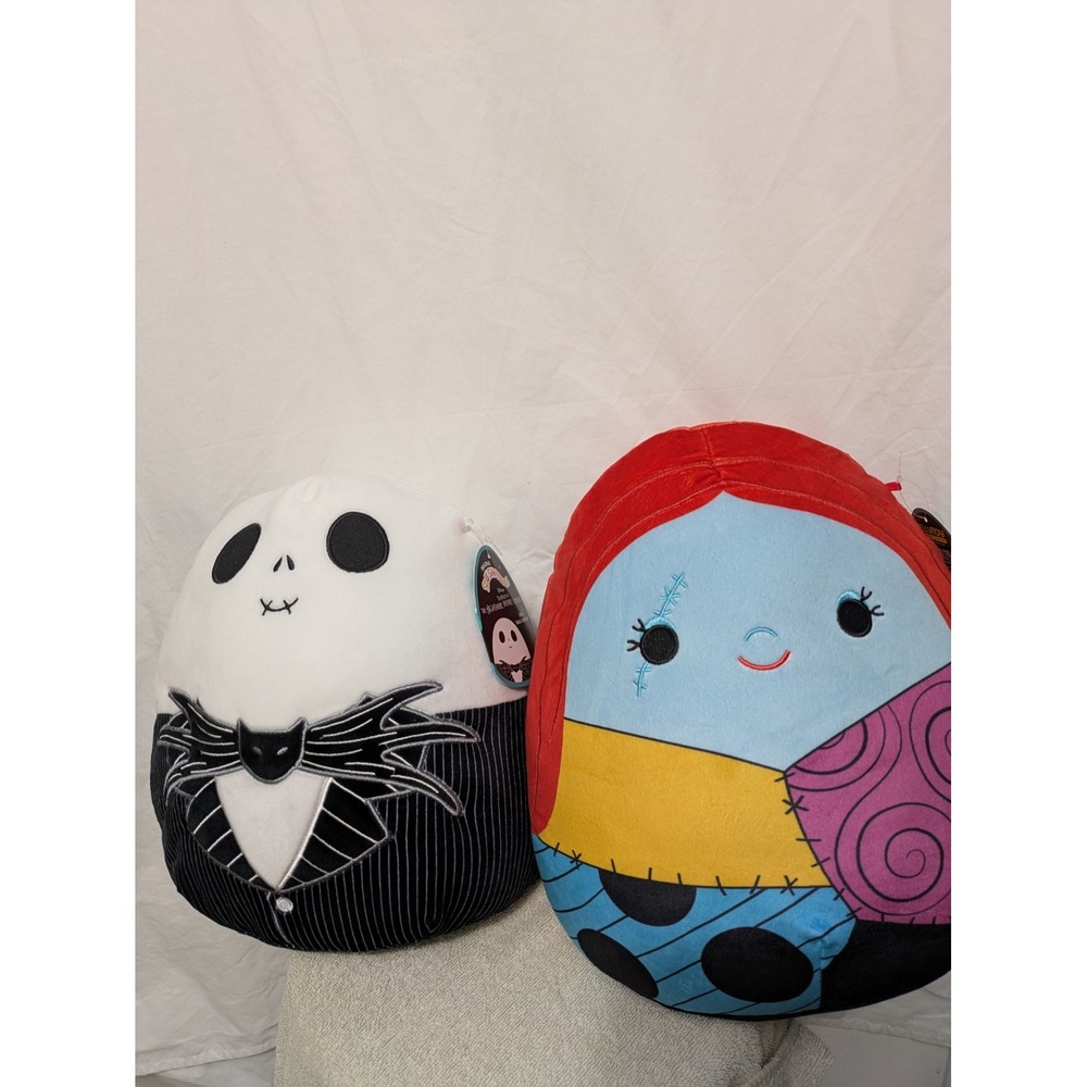 Disney Squishmallows Nightmare Before Christmas Jack & Sally Plush Set 1